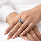 Buy Statement Blue Topaz Silver Ring Online | March