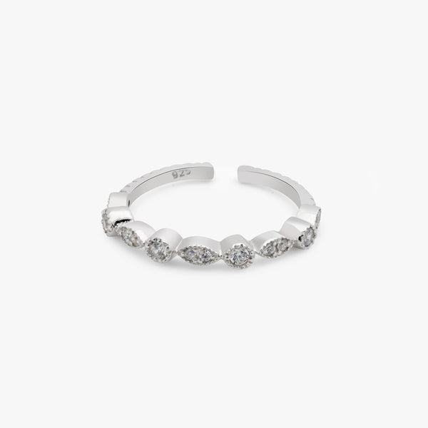 Buy Dainty Silver Zircon Ring Online | March
