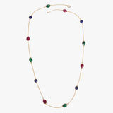 Multi Colored Gemstones Convertible Necklace